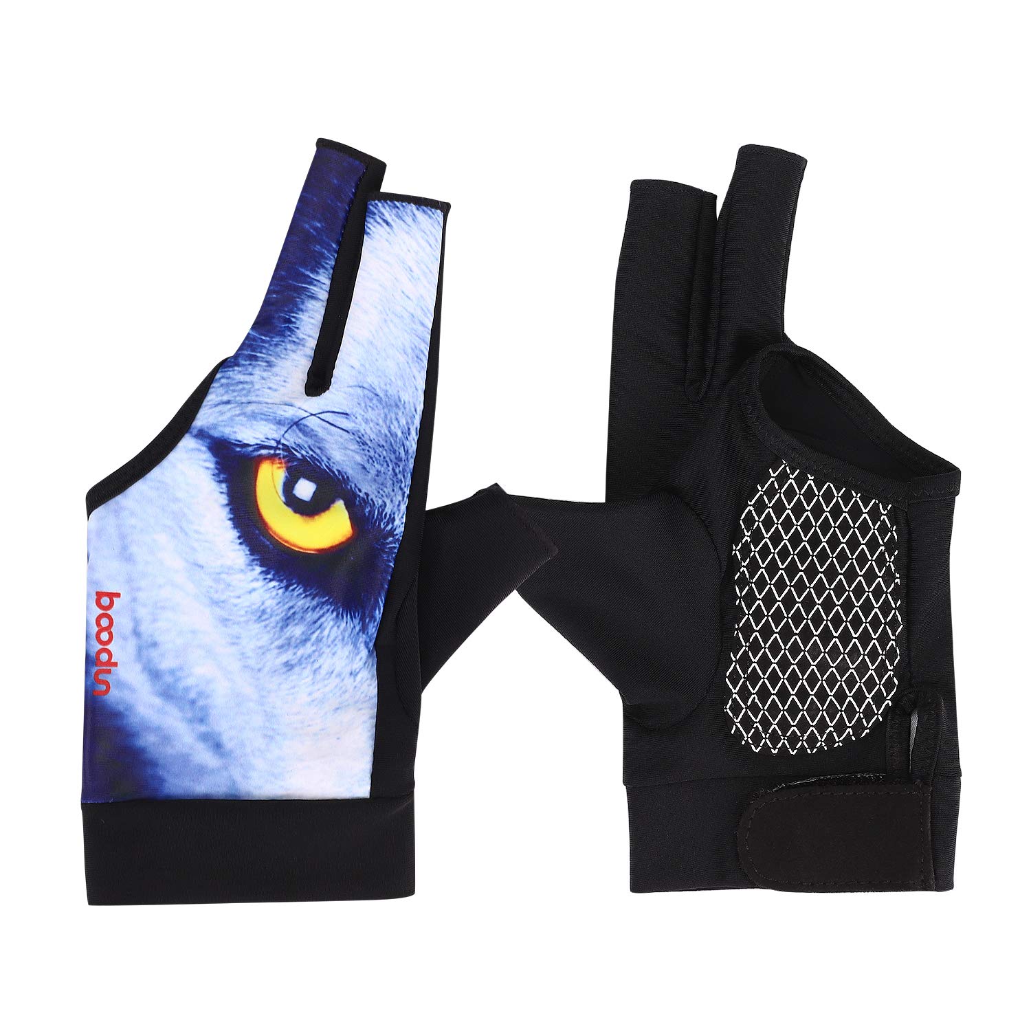 HAOZAIKEJI 3-Finger Billiard Gloves - Breathable Snooker & Pool Cue Gloves for Men & Women, Anti-Slip Stretchable Left Hand Shooting Gloves (1 PC) - Perfect for Professional Pool, Snooker & Carom Games