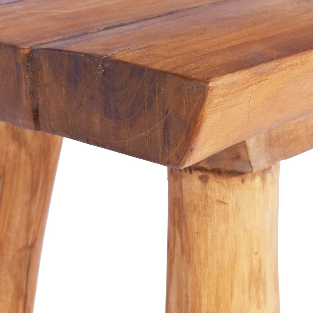 vidaXL Solid Teak Wood Garden Bench - Durable Indoor & Outdoor Wooden Bench for Entryway, Hallway, Living Room & Patio - Perfect for Home Decor, Garden Seating & Relaxation