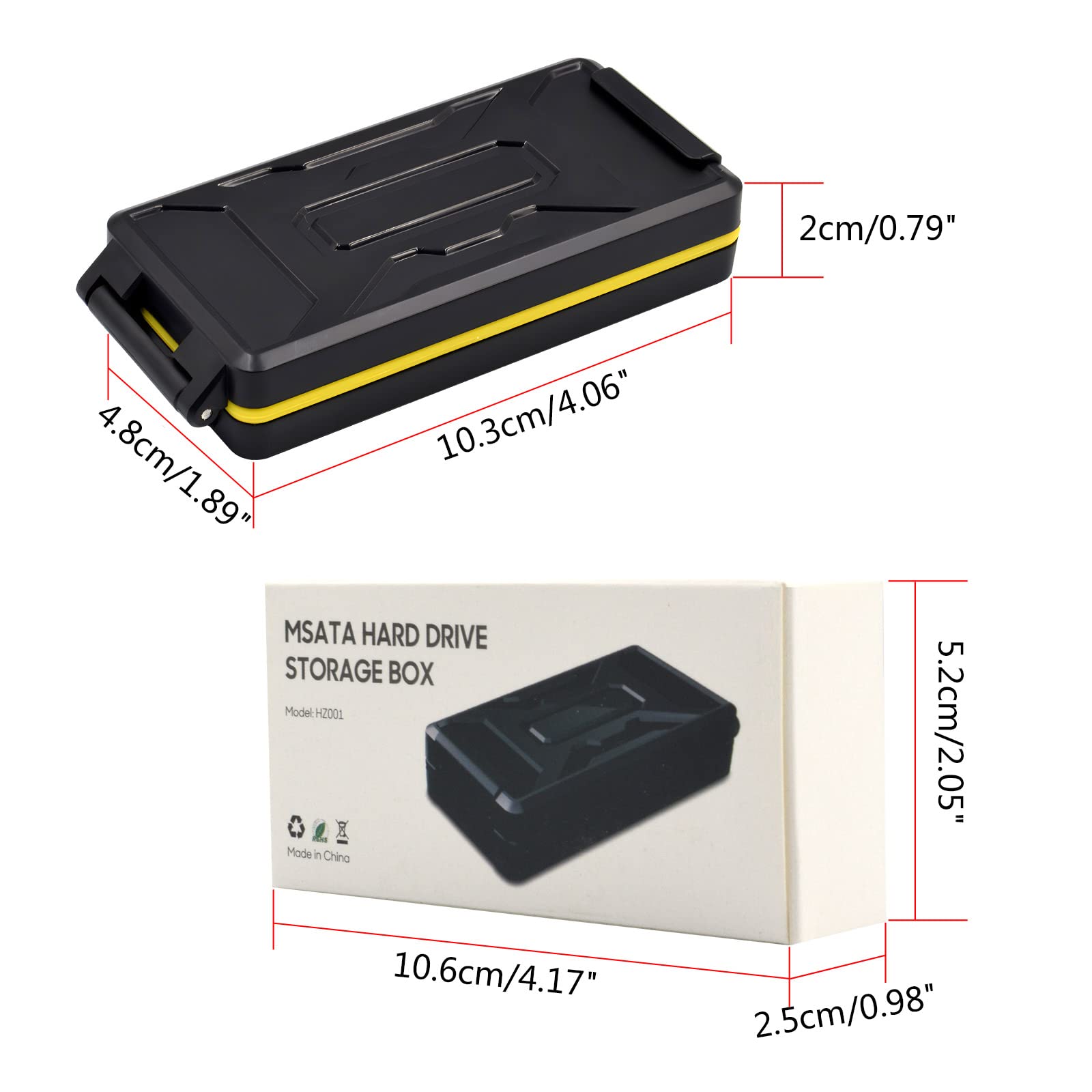 External MSATA SSD Enclosure Case - USB 3.0 Hard Drive Storage Box for Desktop & Laptop - Durable Aluminum Housing for Data Backup & File Transfer (Perfect for IT Professionals, Gamers & Home Office Use)