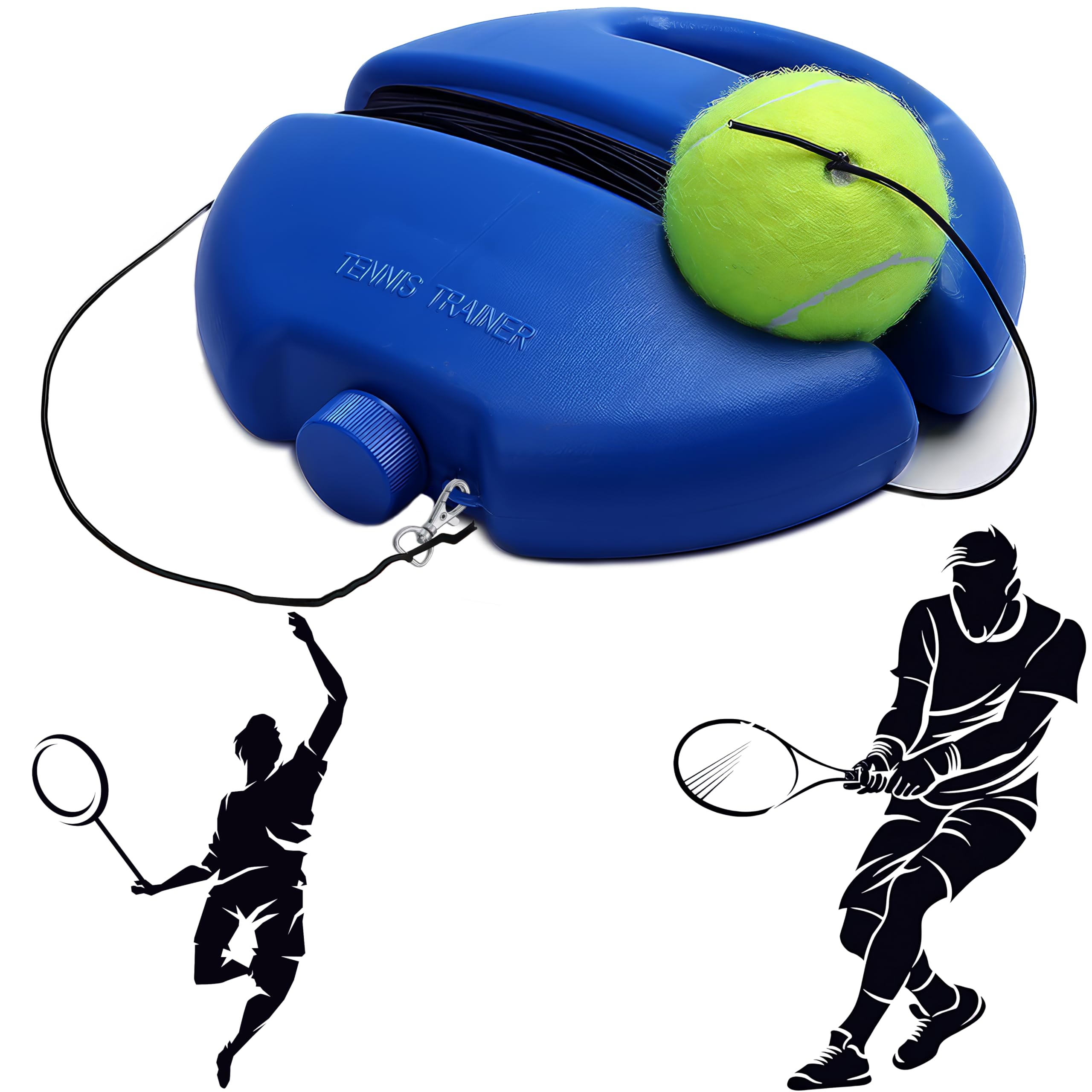 PIXERDOT Cricket & Tennis Rebound Trainer Ball with Rope - Solo Self Training Tool for Cricket & Tennis Practice - Perfect for Backyard, Gym, and Outdoor Sports Drills