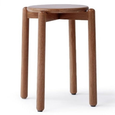Premium Solid Wood Stackable Stool - Oak, Rubber, Ash, Cherry - Perfect for Home, Office, Kitchen & Outdoor Use