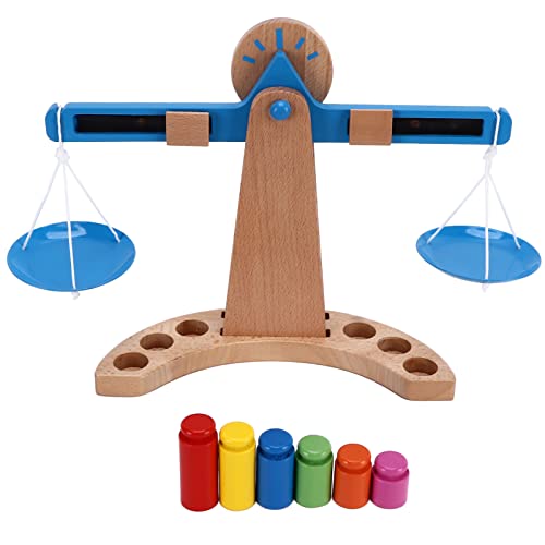 Wooden Balance Math Game - STEM Educational Weighing Scale Toy Set for Preschool & Kindergarten Learning | Easy to Assemble Science Kit | Perfect Gift for Birthday & Christmas | Fun Classroom & Homeschool Math Activity