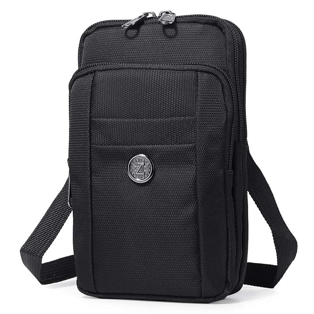 Waterproof Sentient Wolf Oxford Fabric Crossbody Phone Bag - Anti-Theft Waist Pack for Smartphones, Outdoor Hiking, Travel & Daily Use