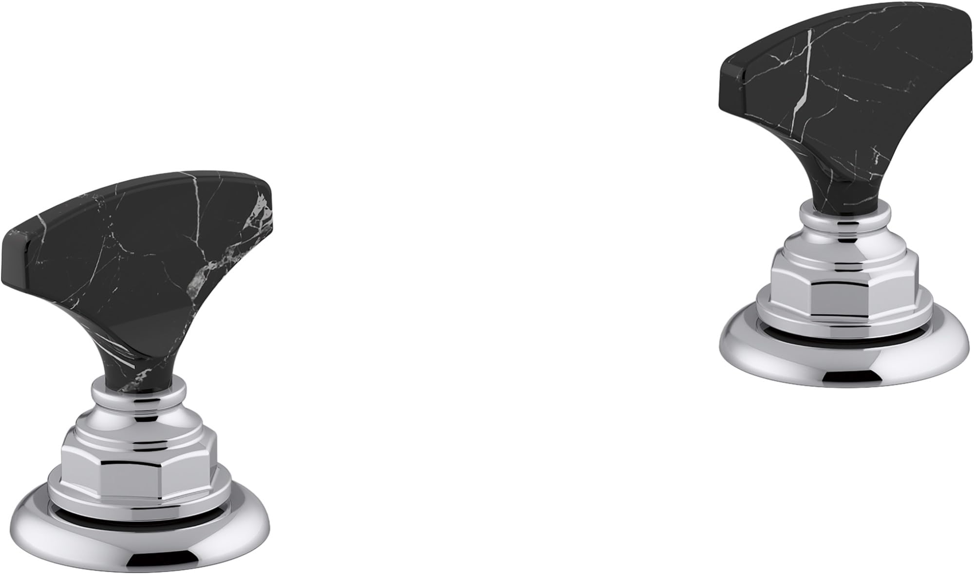 KOHLER Artifacts Widespread Bathroom Sink Faucet with Lever Handles - Modern Chrome Finish for Bathroom Vanity & Powder Room Sink Installation