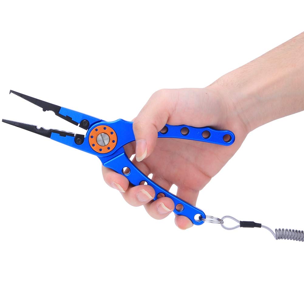 Premium Aluminum Alloy Fishing Pliers - Hook Remover, Line Cutter & Crimping Tool with Carry Bag for Saltwater & Freshwater Angling