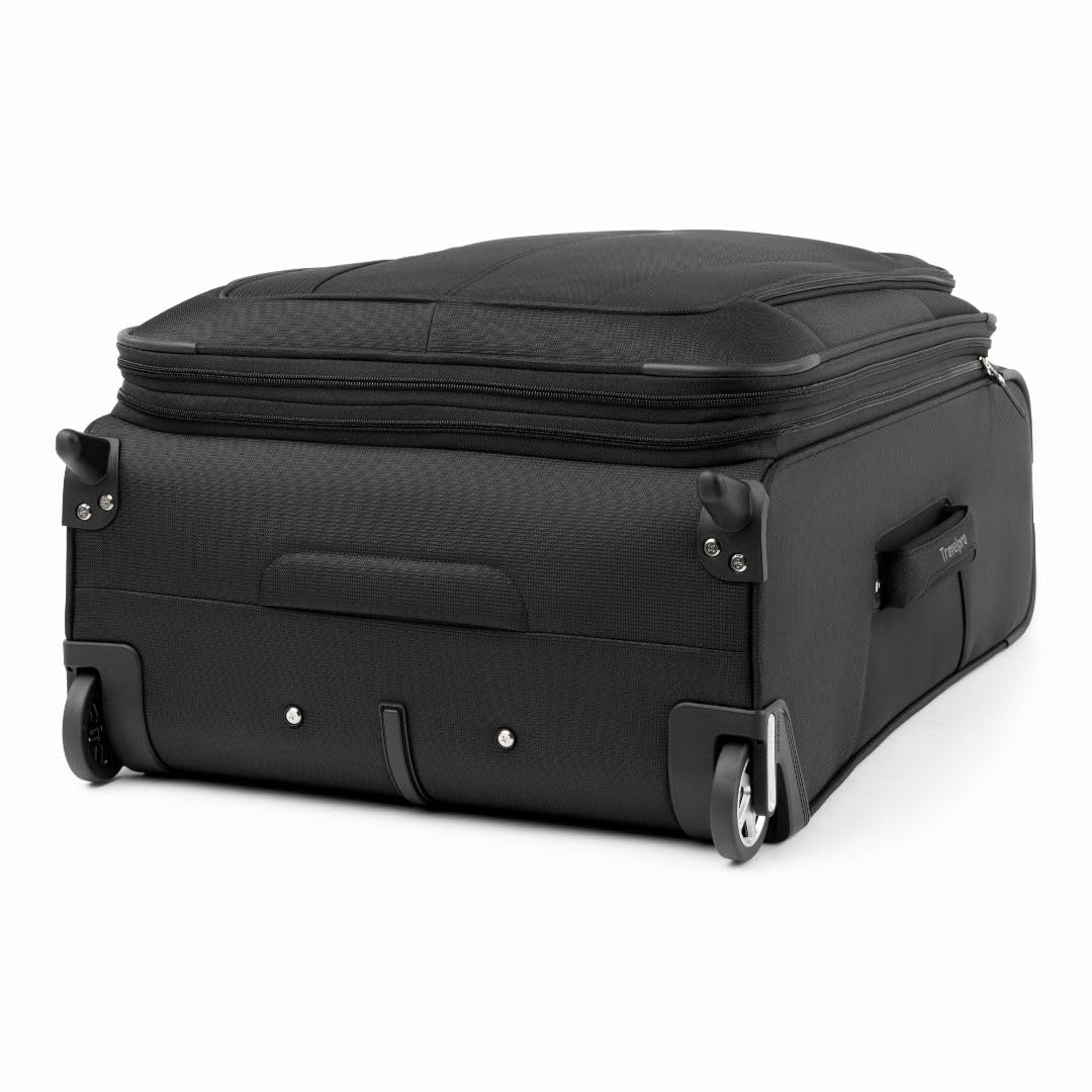 **Travelpro Maxlite 5 Softside Expandable 26-Inch Checked Luggage – Lightweight Upright Suitcase for Men & Women (Black) – Perfect for Air Travel, Business Trips & Vacations**