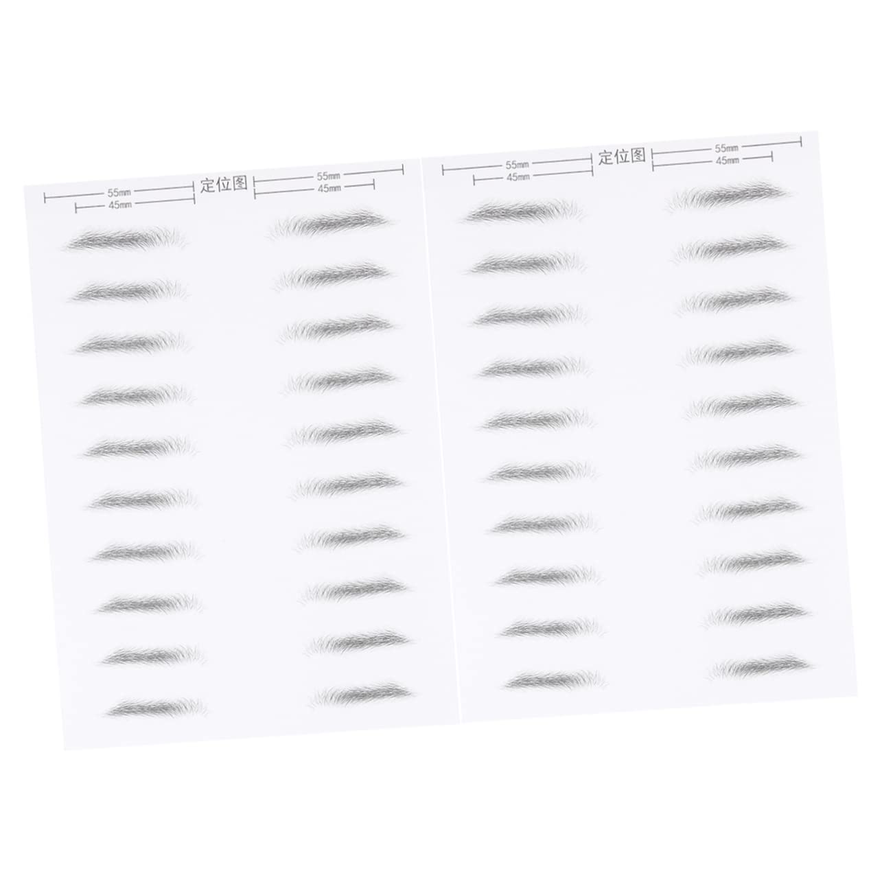 Lurrose 20 Pairs Black Waterproof Eyebrow Stickers - For Perfect Brows Everyday