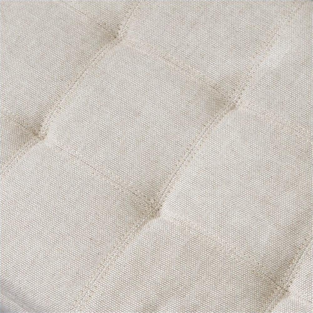 Christopher Knight Home Brighton Linen Storage Ottoman in Ivory - Stylish Footrest, Bench & Hidden Storage for Living Room, Bedroom or Nursery
