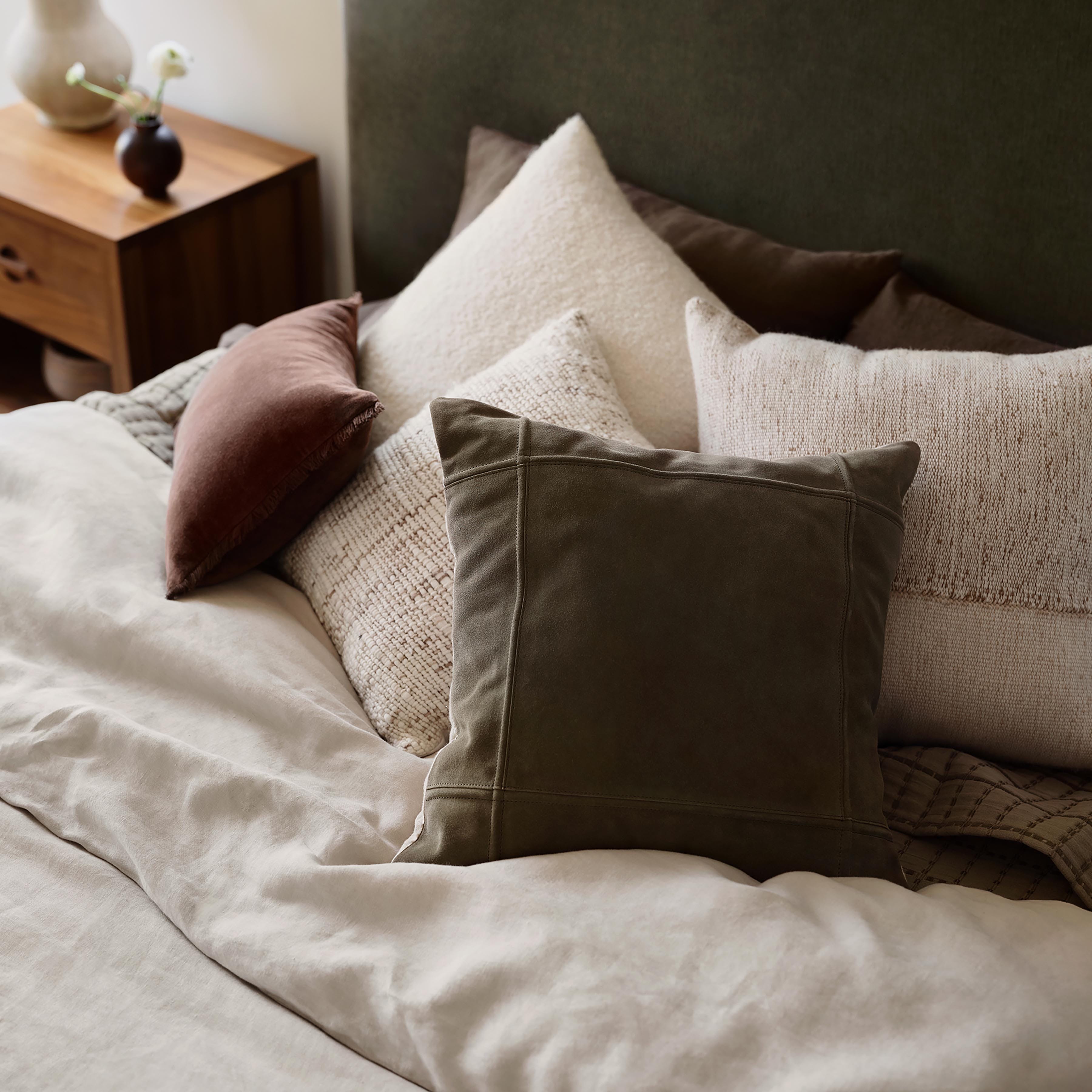 Luxury Ghama Suede Pillow - Soft & Hypoallergenic Decorative Throw Pillow for Sofa, Bed, Couch - Perfect for Living Room, Bedroom & Home Decor