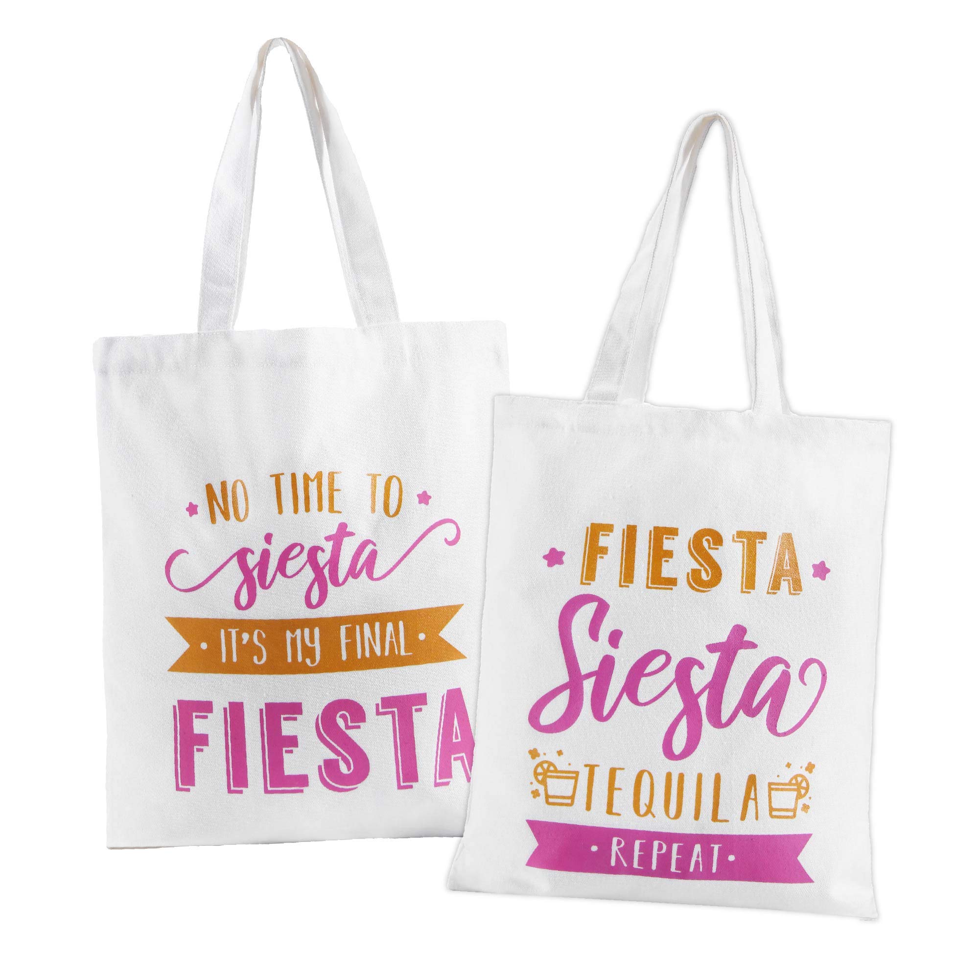 Pop Fizz Designs Final Fiesta Bridesmaid Tote Bags - Premium Canvas Wedding Party Gift for Bachelorette, Bridal Shower & Rehearsal Dinner - Perfect for Bride Squad & Maid of Honor