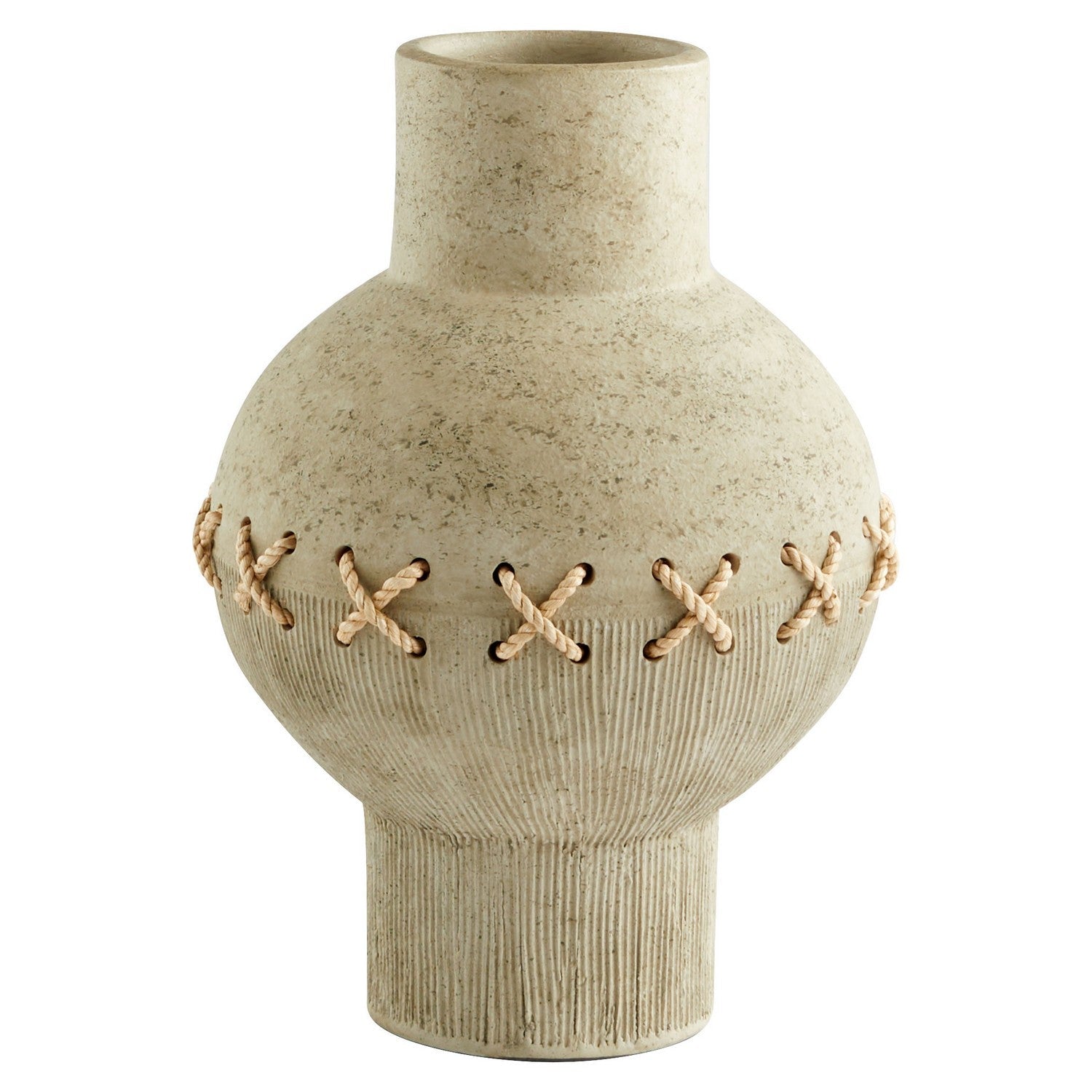 Cyan Design 11585 Eratos Vase - Small Grey Ceramic Vase for Home Decor, Wedding Centerpiece, Tabletop Display & Floral Arrangements
