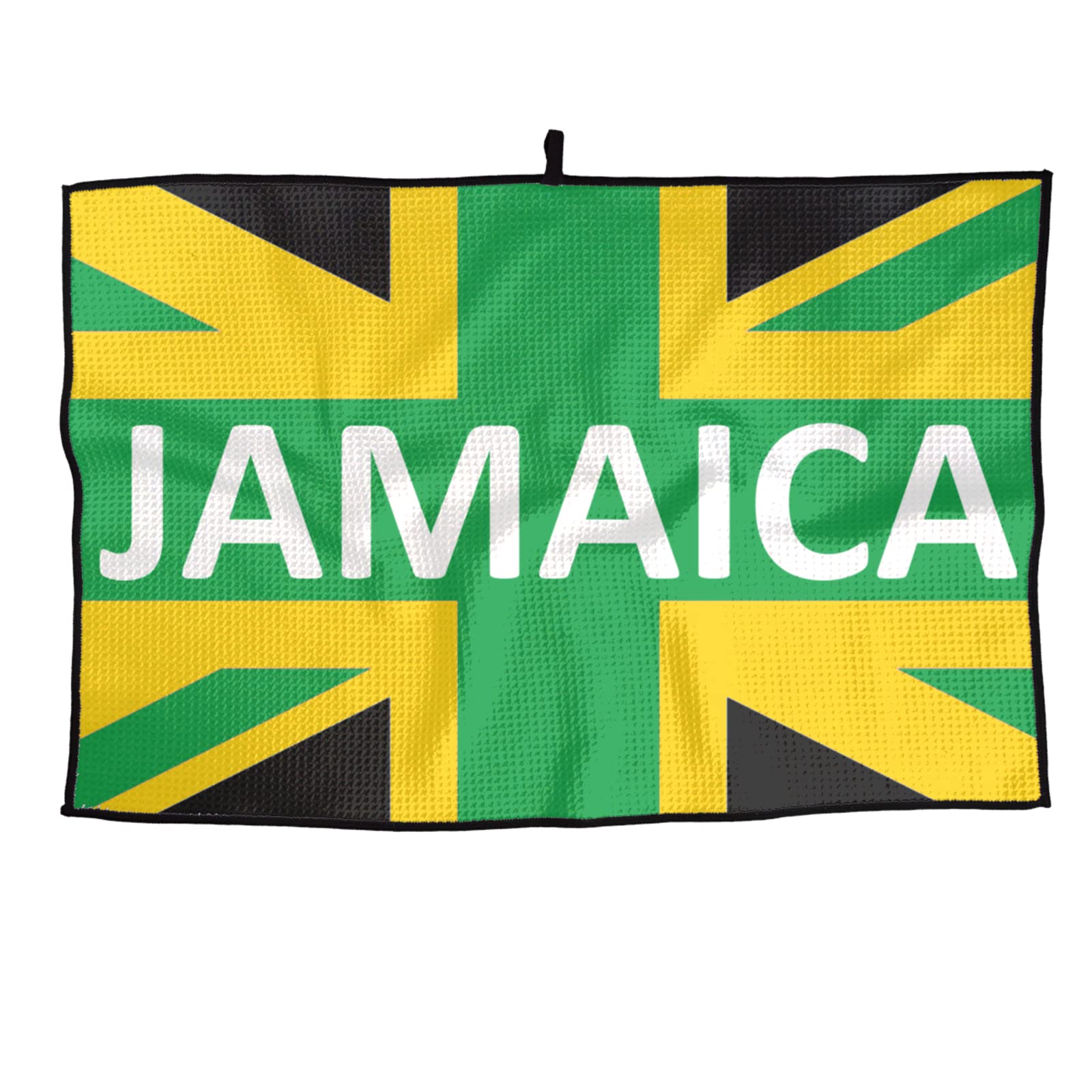 Jamaican Kingdom Flag Golf Towel - Quick Dry Sports Towel for Golf, Gym & Club Cleaning - Perfect for Golfers, Athletes & Fitness Enthusiasts
