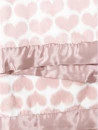 Little Giraffe Luxe Heart Plush Blanket - Soft Pink Baby Blanket for Nursery, Gift & Cuddle Time | Perfect for Newborns, Toddlers & Photo Shoots