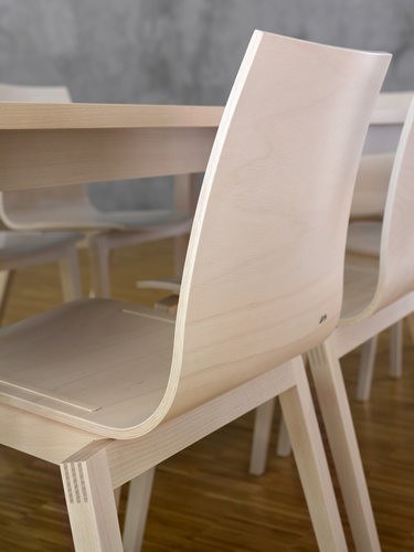 Stockholm Side Chair by Ton - Modern Wooden Dining Chair for Kitchen, Restaurant & Office - Scandinavian Design with Comfortable Seat & Sturdy Frame