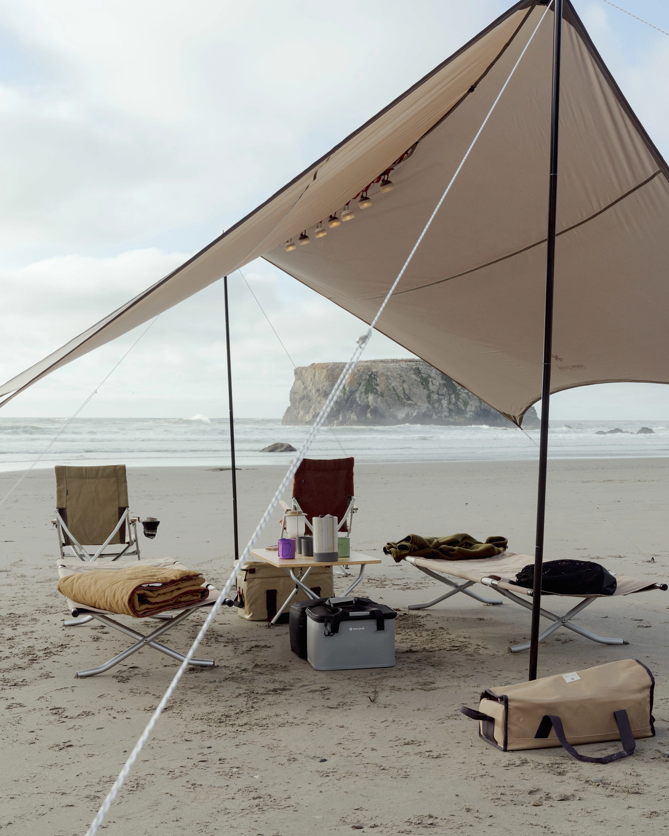 Land Nest Tarp Set - Waterproof Camping Shelter with Guy Lines & Stakes - Perfect for Backpacking, Hiking, and Outdoor Adventures