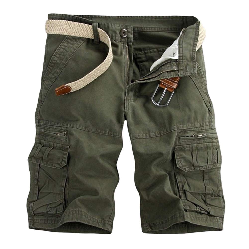 **Men's Cargo Shorts with Multiple Pockets - Comfortable Beach, Work & Outdoor Casual Pants for Hiking, Travel & Summer Activities**