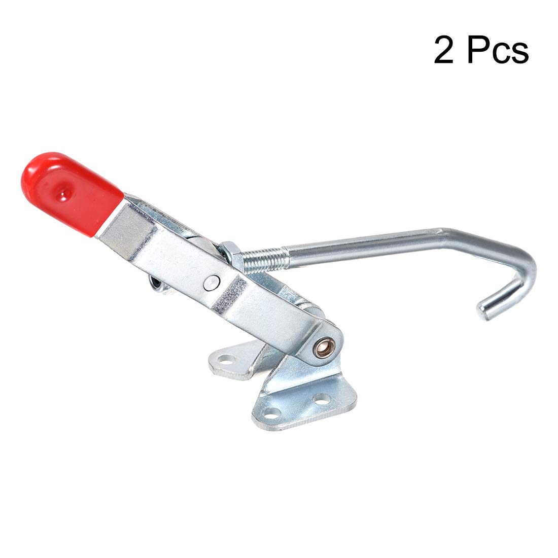 uxcell 375lbs Capacity Quick Holding Draw Latch Action Pull J Hook Toggle Clamp - 2 Pack for Woodworking, Cabinets, Toolboxes & DIY Projects