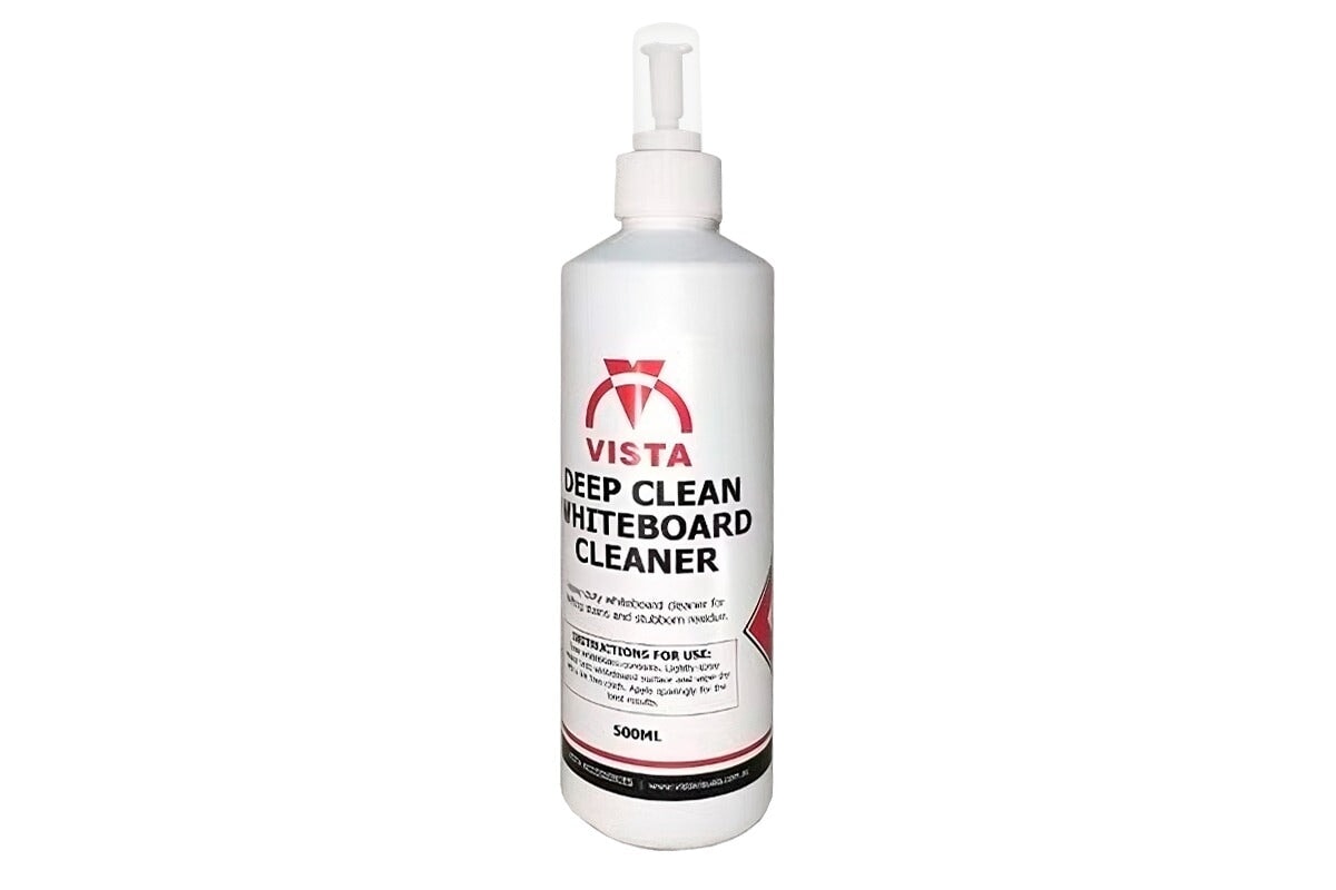 Vision Whiteboard Cleaning Fluid with Pump Action - Ideal for Office, Classroom & Home Whiteboard Maintenance