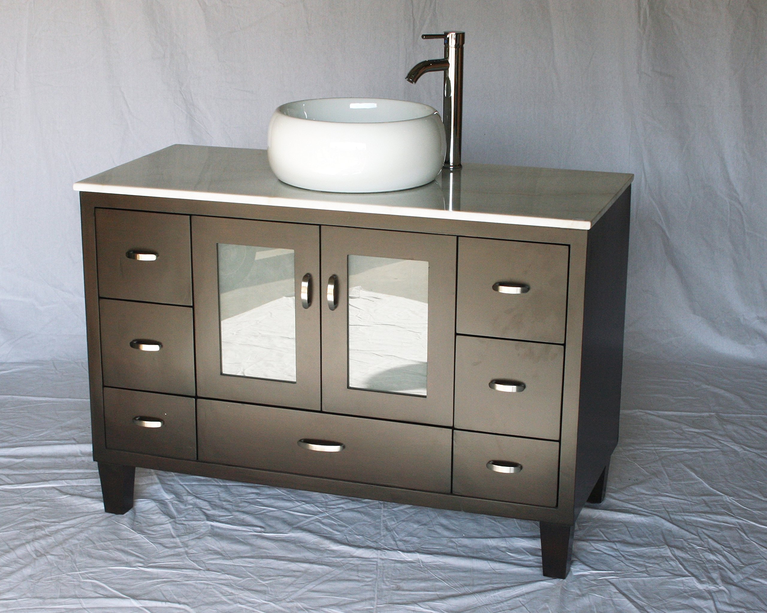 46-Inch Modern Single Sink Bathroom Vanity with Soft-Close Drawers - Model 2292 | Perfect for Master Bathrooms, Guest Suites & Small Space Remodels