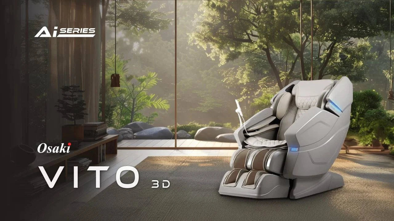 Osaki OS 3D Ai Vito Massage Chair - Full Body Zero Gravity Recliner with Heat Therapy & Air Compression - Perfect for Home, Office & Relaxation Spaces