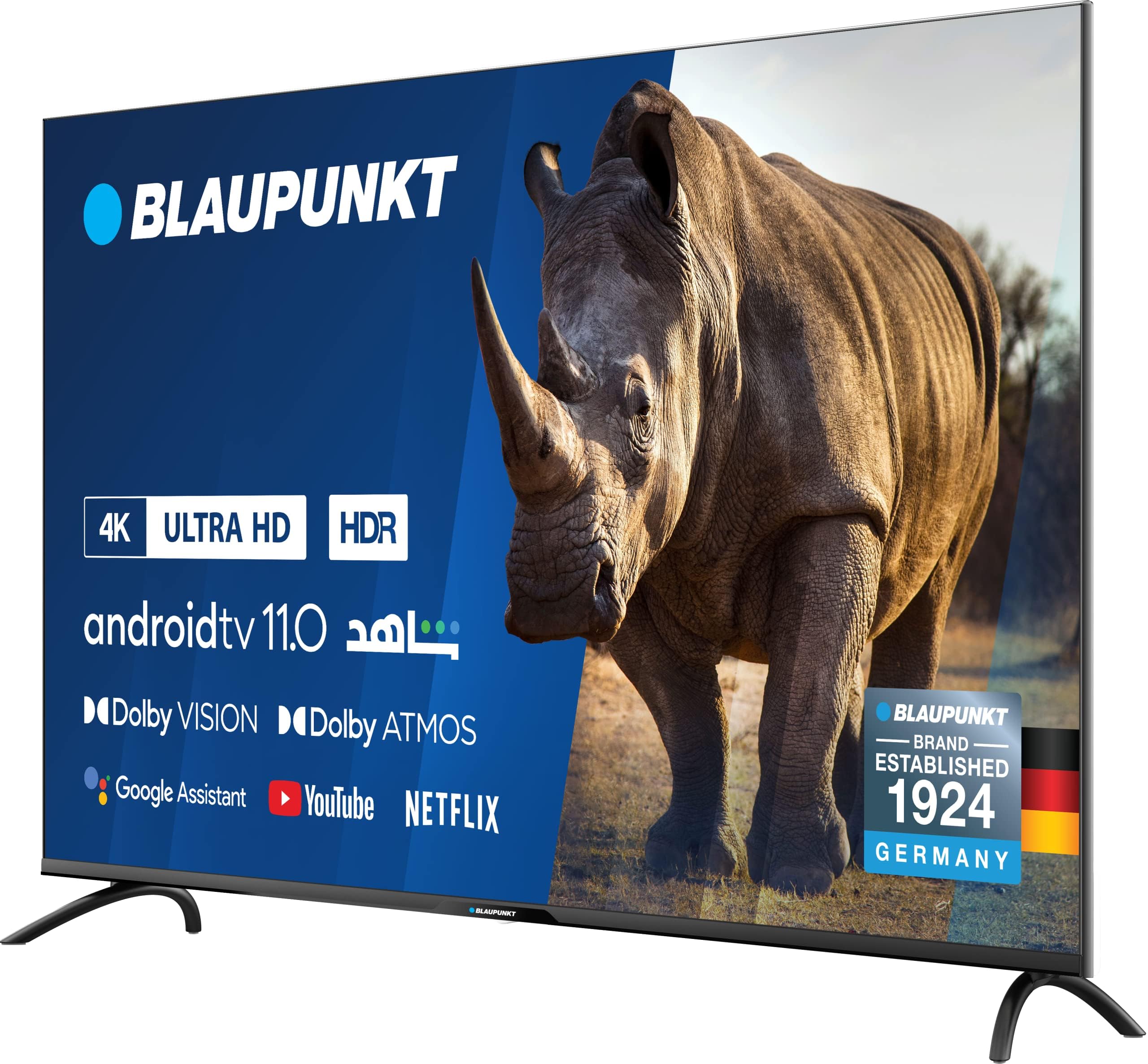 Blaupunkt 55 inch 4K UHD Android TV 11 Smart LED Television with Dolby Vision & Atmos | MEMC Technology | Built-in Chromecast & Google Assistant | UBC6000D Series | Perfect for Home Theater & Gaming | German Engineering Excellence