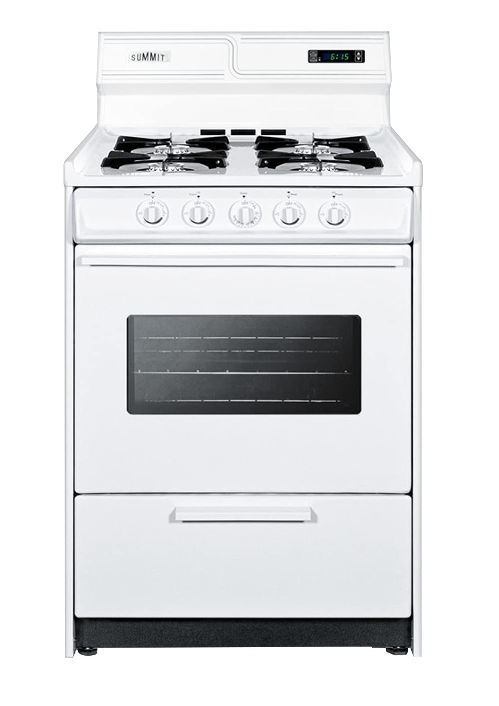 Summit WNM6307KW 30 Inch White Electric Kitchen Range - Perfect for Home Cooking, Baking & Entertaining