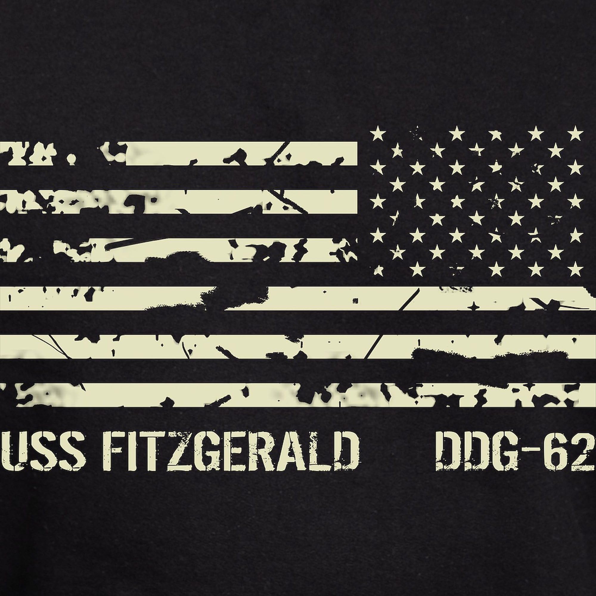 USS Fitzgerald Hoodie for Men - Dark Navy Blue Regular Fit Pullover Sweatshirt | Comfortable & Stylish Casual Wear for Everyday, Navy Veterans & Military Enthusiasts
