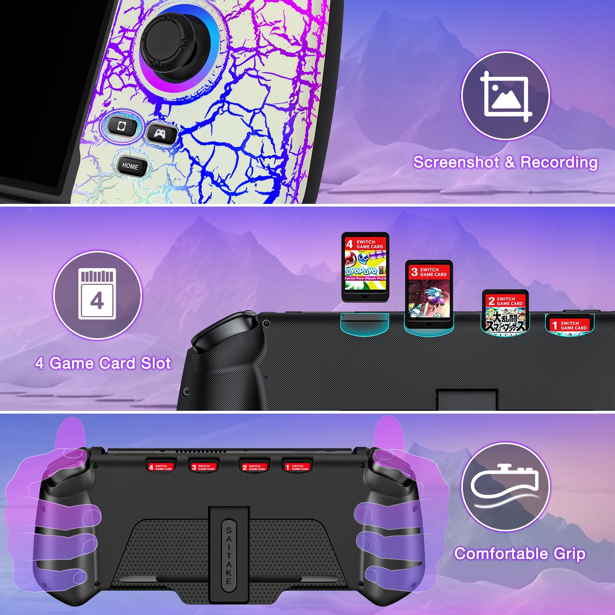 CYOYPPY Wireless Switch Pro Controller for Nintendo Switch/OLED - USB-C Plug & Play with Hall Effect Joystick, 4 Game Slots, Dual Vibration Motors | Compatible with Handheld Mode & TV Mode | Perfect for Mario Kart, Zelda & Multiplayer Gaming