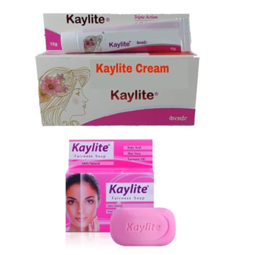 Kaylite Skin Whitening Soap 75g with Kojic Acid, Aloe Vera & Turmeric Oil - Brightening Face & Body Cleanser with Vitamin C Cream - Perfect for Dark Spot Reduction & Even Skin Tone