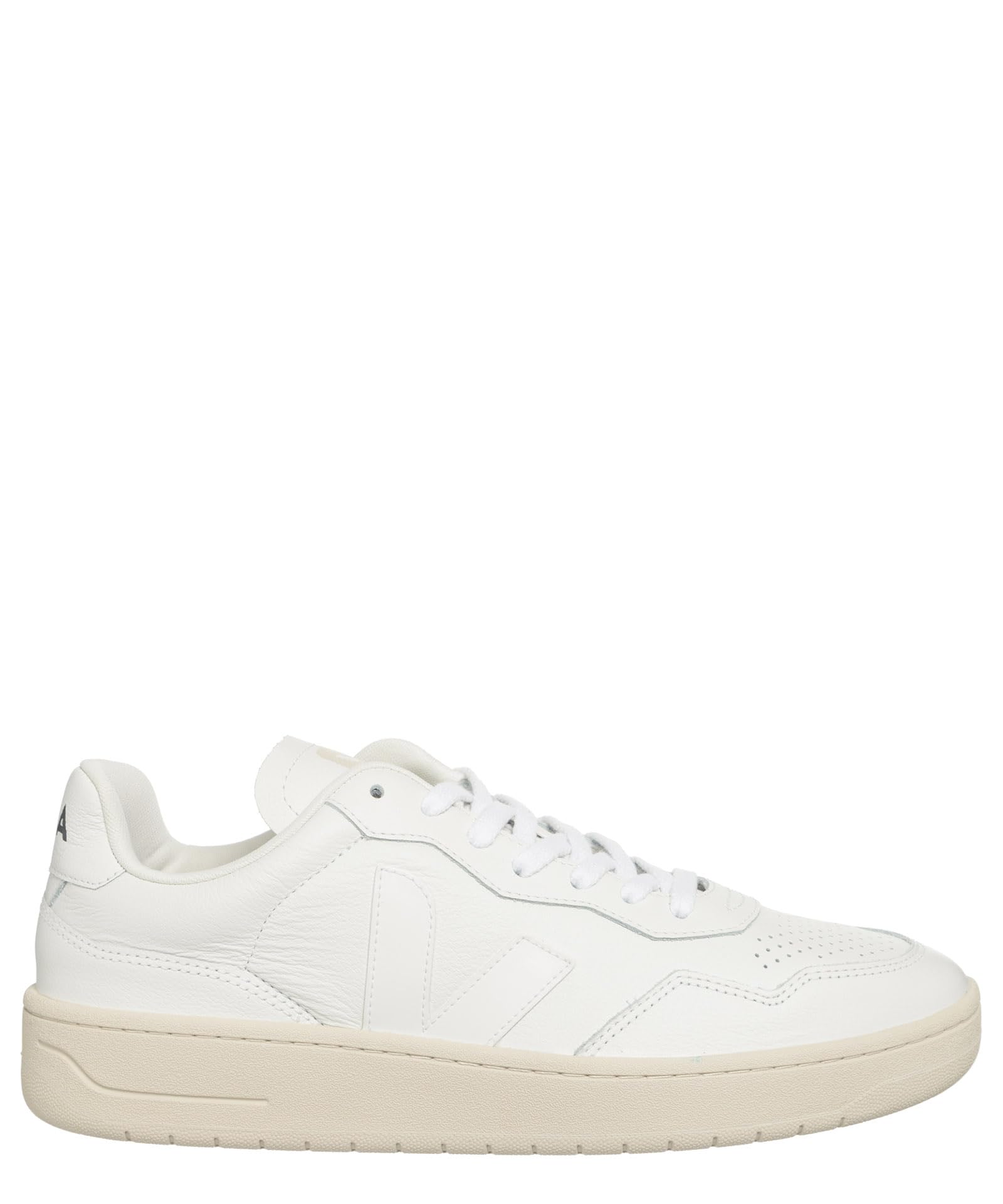 Veja V-90 Men's Sneakers - Extra White Vegan Leather Eco-Friendly Shoes for Casual & Streetwear | Perfect for Everyday Wear, Work & Travel