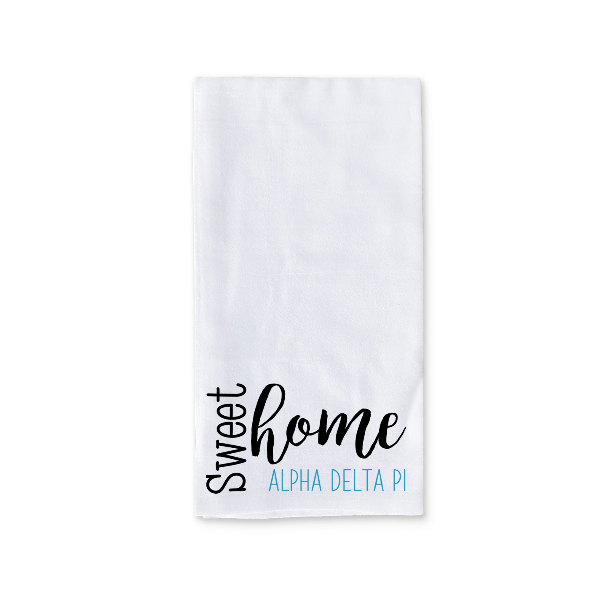 Sweet Home Alpha Delta Pi Kitchen Towel - Sorority Dish Towels & Tea Towels for Kitchen Decor - Perfect for Drying Dishes, Cleaning Countertops, and Greek House Decorations