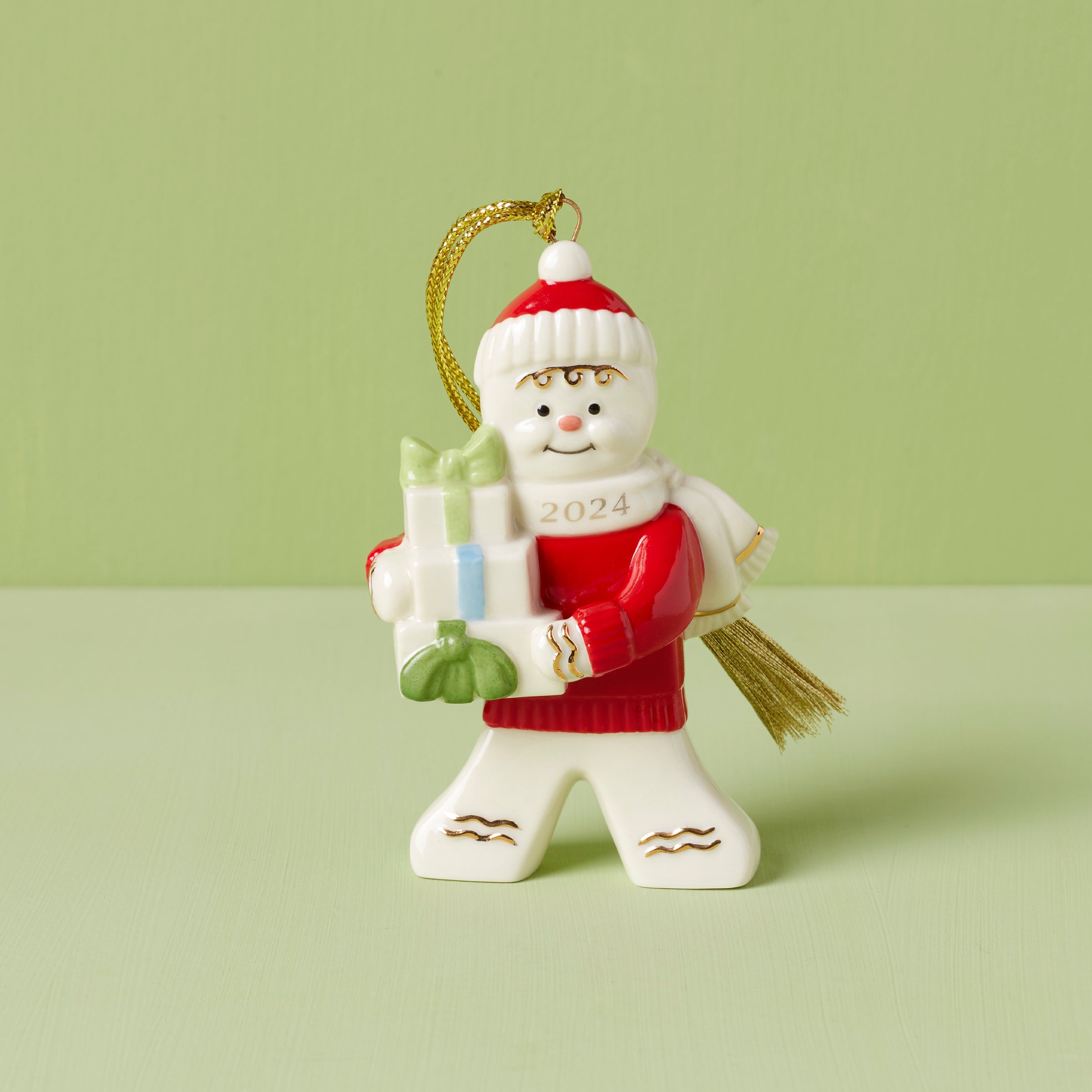 2024 Gingerbread Man Christmas Ornament - Handmade Holiday Decor for Tree, Gift, and Festive Home Decoration