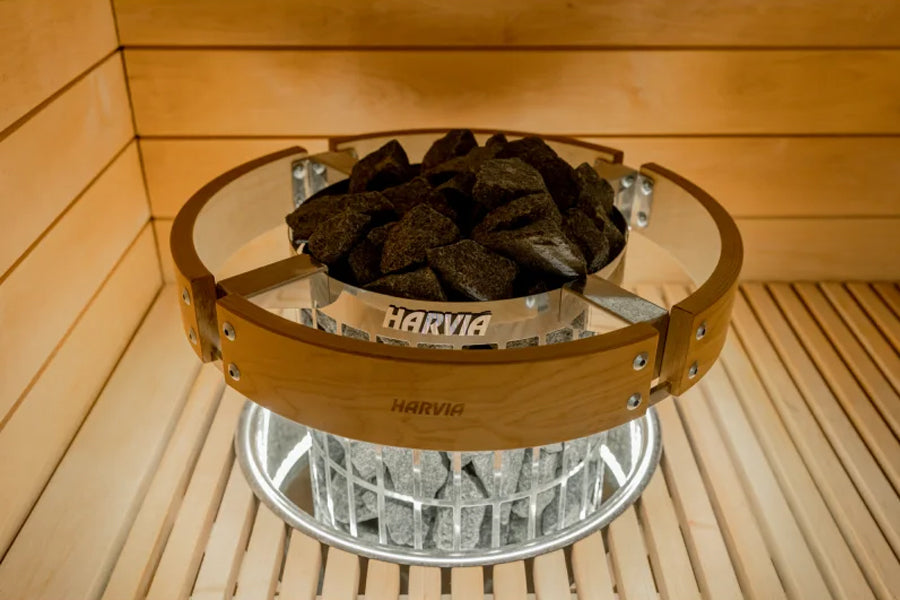 Harvia Cilindro Illuminated Safety Railing for Saunas - 7kW & 9kW Models - Durable & Stylish Sauna Accessory for Home & Commercial Use