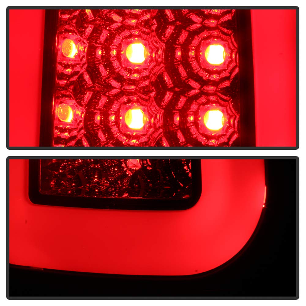 ACANII Black Smoked LED Tube Tail Lights Brake Lamps Set for 2008-2016 Ford F250 F350 F450 Super Duty - Left & Right Pair - Durable & Stylish Upgrade for Truck Lighting (Perfect for Night Driving & Off-Road Adventures)