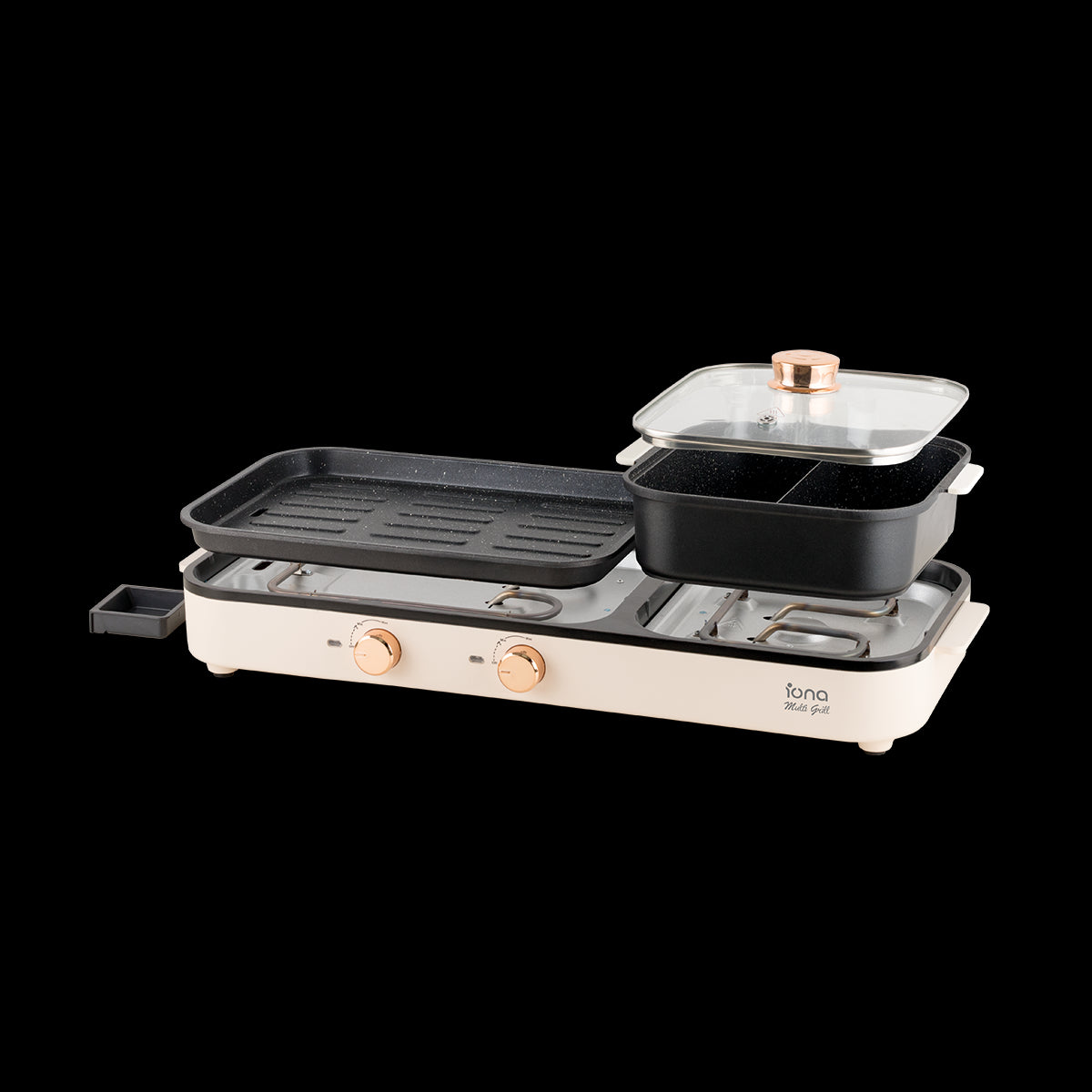 Premium GL3613 BBQ Grill & Hot Pot Combo - Dual Function Outdoor Cooking Grill with Hot Pot for Camping, Picnics, and Backyard Parties