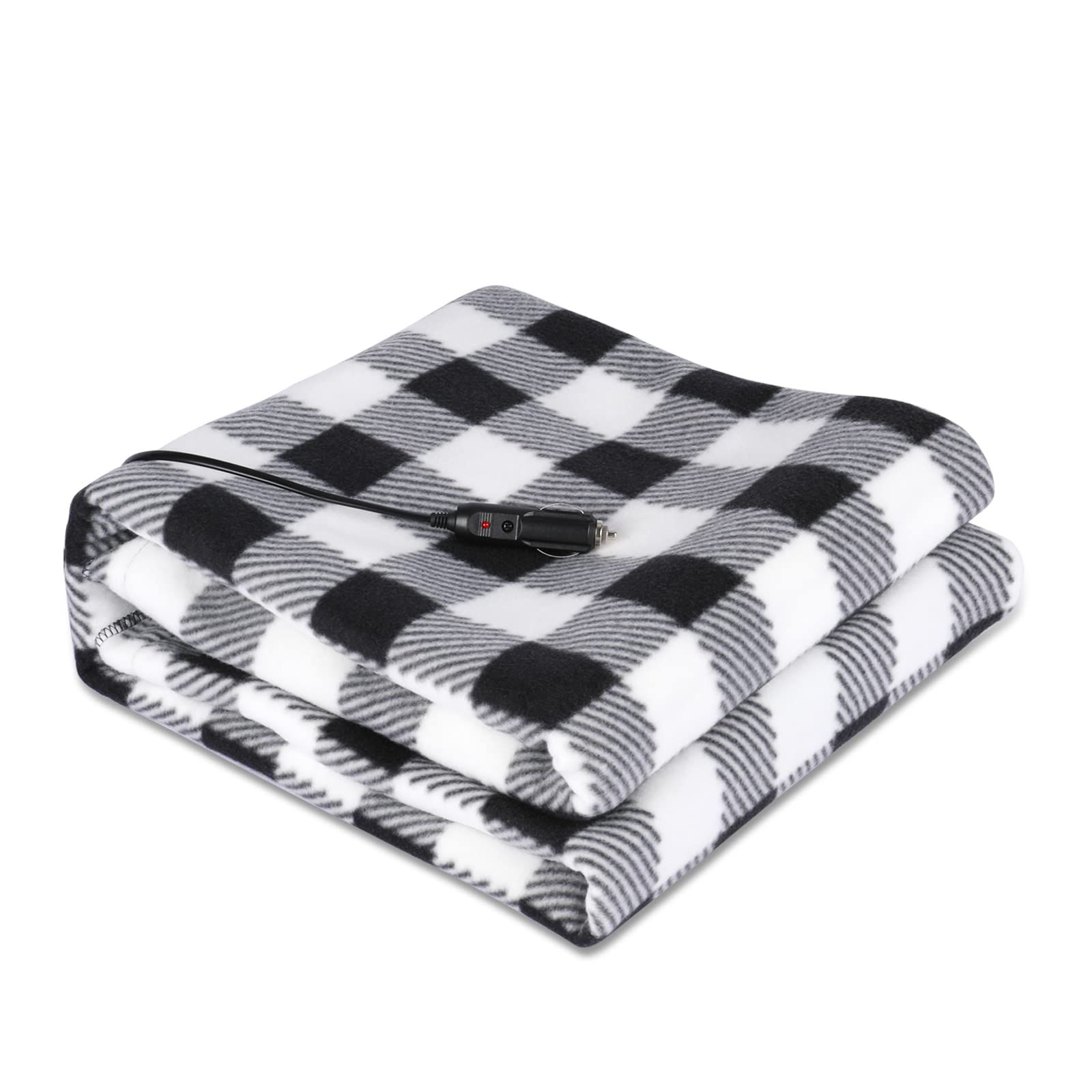 12V Electric Car Blanket - Lightweight Portable Heated Travel Blanket for Cars, Trucks & Camping - 59