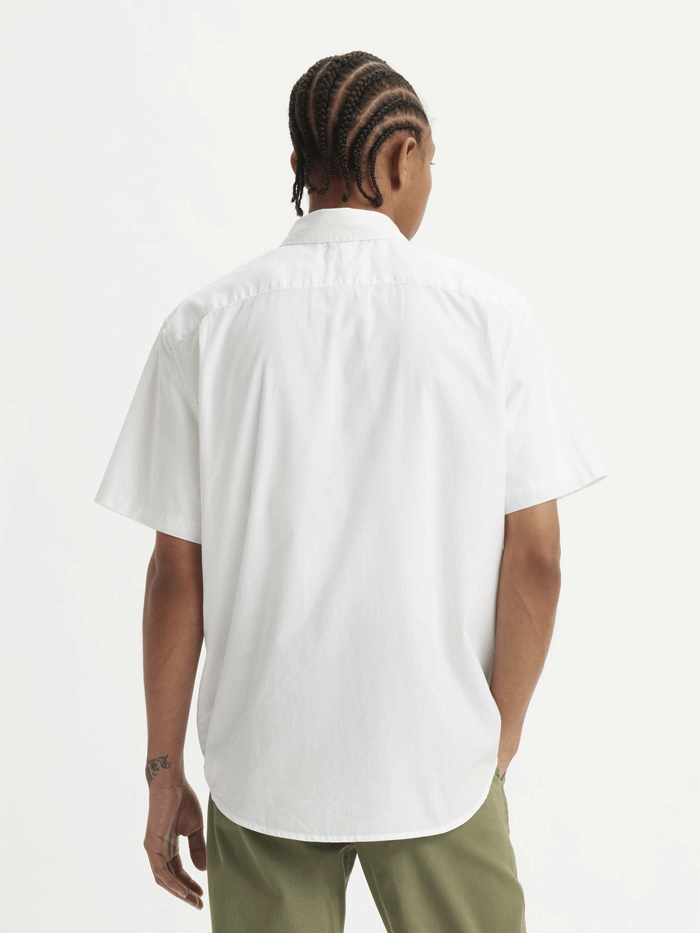 Levi's Men's Sunset One Pocket Short Sleeve Shirt - Bright White Casual Summer T-Shirt for Beach, Outdoors & Everyday Wear