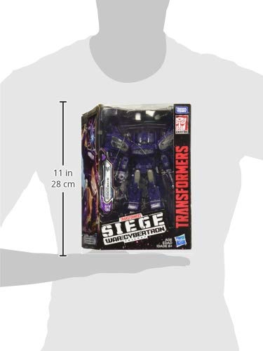 Transformers Generations War for Cybertron: Siege Leader Class WFC-S14 Shockwave Action Figure - Premium Collectible Robot Toy for Adults & Kids - Perfect for Display, Gifts, and Cybertron Battle Scenes