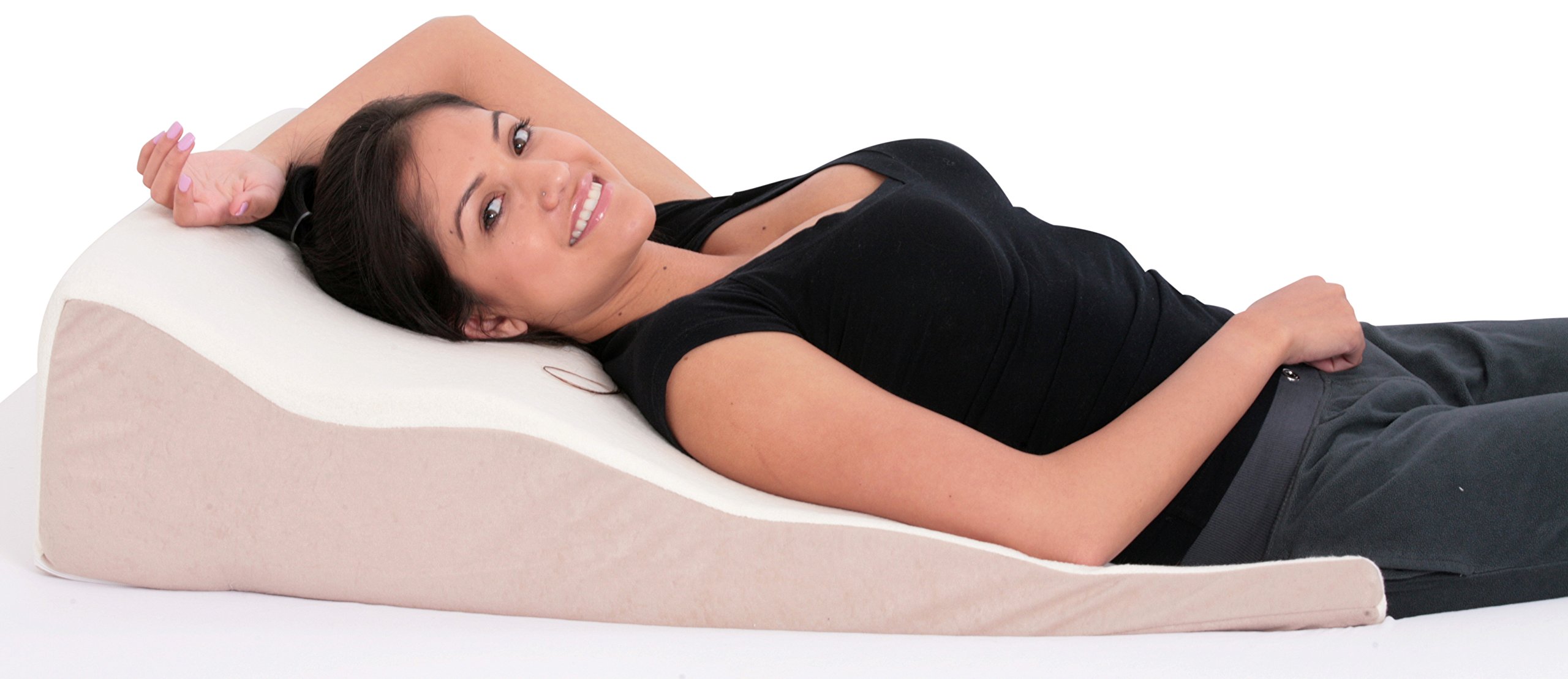 Premium Memory Foam Body Wedge Pillow - Ergonomic Back & Body Support for Pain Relief, Perfect Contour, Enhanced Comfort - Ideal for Sleeping, Reading, Yoga & Post-Surgery Recovery