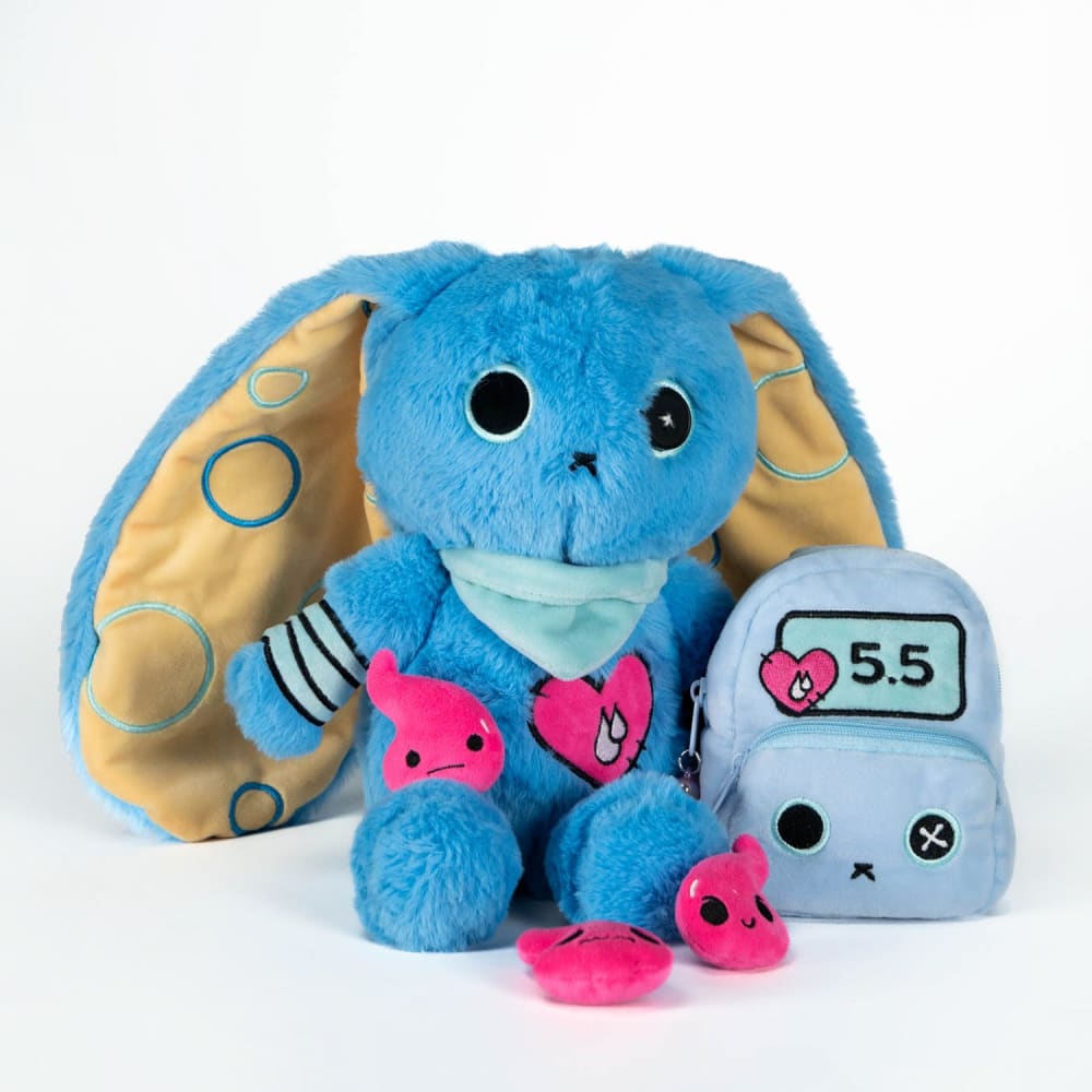 Plushie Dreadfuls Diabetes Warrior Bunny - Soft Stuffed Animal Toy for Kids & Adults | Comfort Gift for Diabetes Awareness & Support