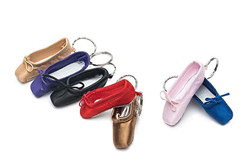 WENDYWU Fashion Ballet Shoes Keychain - Elegant Ballerina Pointe Shoe Car Bag Charm for Women & Girls (Black) - Perfect Gift for Dancers & Ballet Lovers
