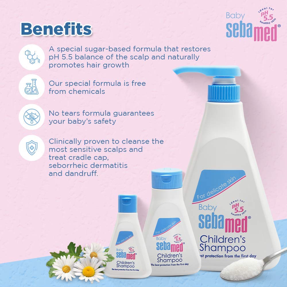 Sebamed Gentle Baby Shampoo & Wash Set - 50ml Each - pH 5.5 Balanced for Sensitive Skin - Tear-Free Formula for Newborns & Kids - Perfect for Bath Time & Daily Baby Care Routine