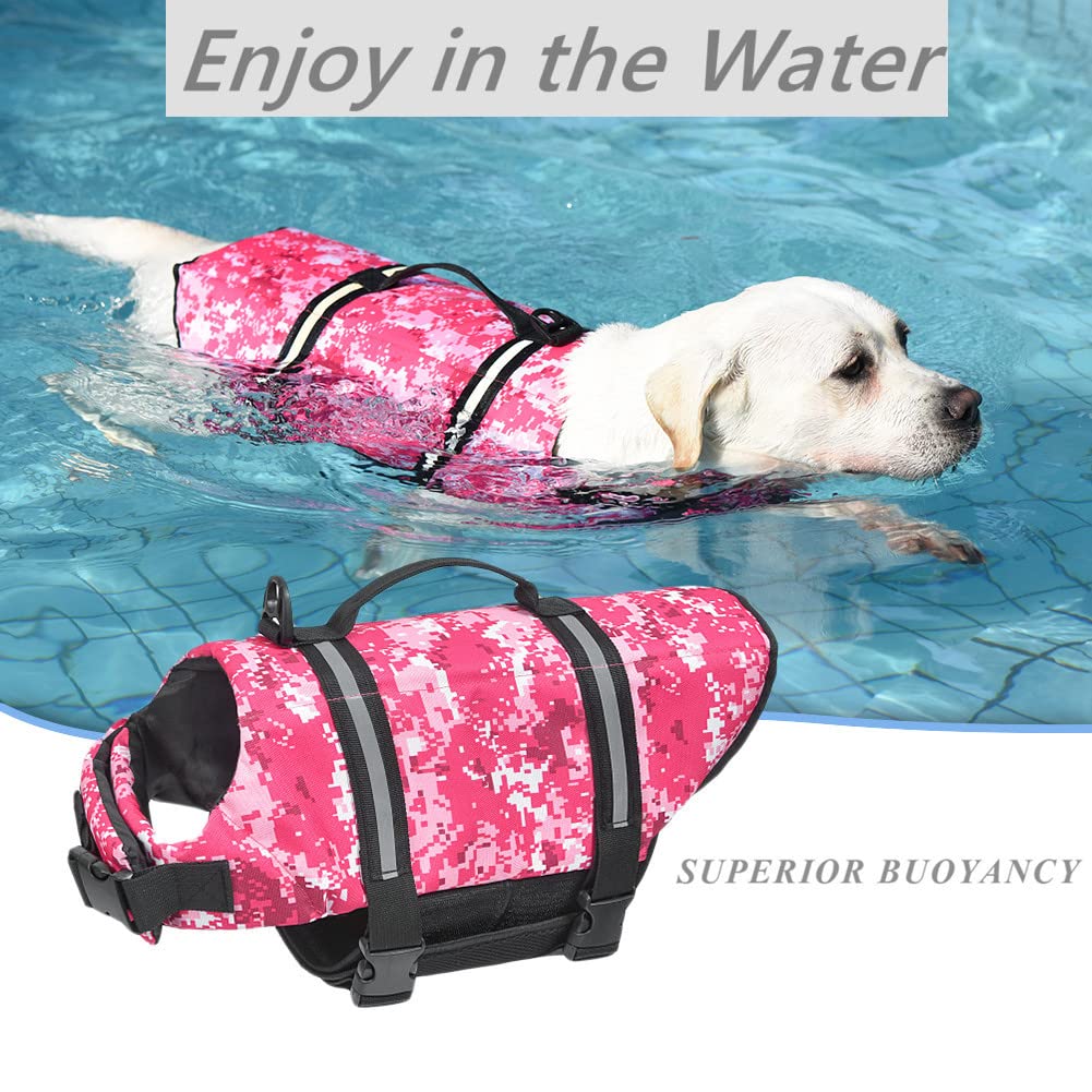 Doglay Dog Life Jacket - Adjustable Buoyancy Vest for Swimming & Boating with Reflective Stripes - Small/Medium/Large Dog Life Vest for Safety & Water Activities - Perfect for Beach, Pool & Boat Adventures
