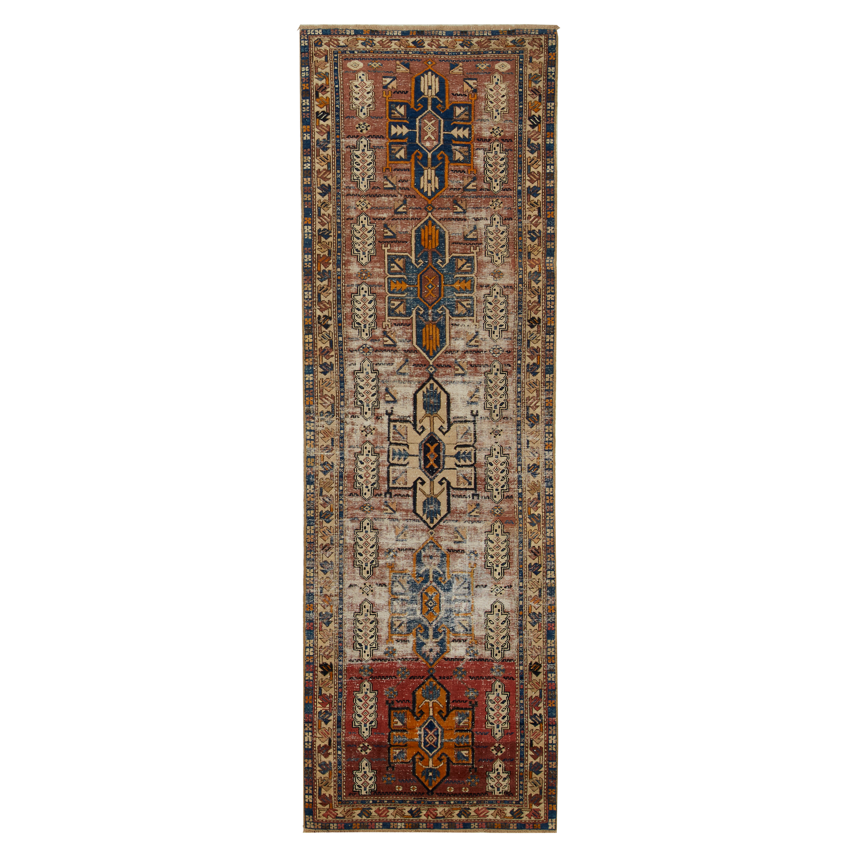 Vintage Heriz Persian Rug C 1920 - Authentic Handmade Oriental Carpet for Living Room, Bedroom & Home Decor