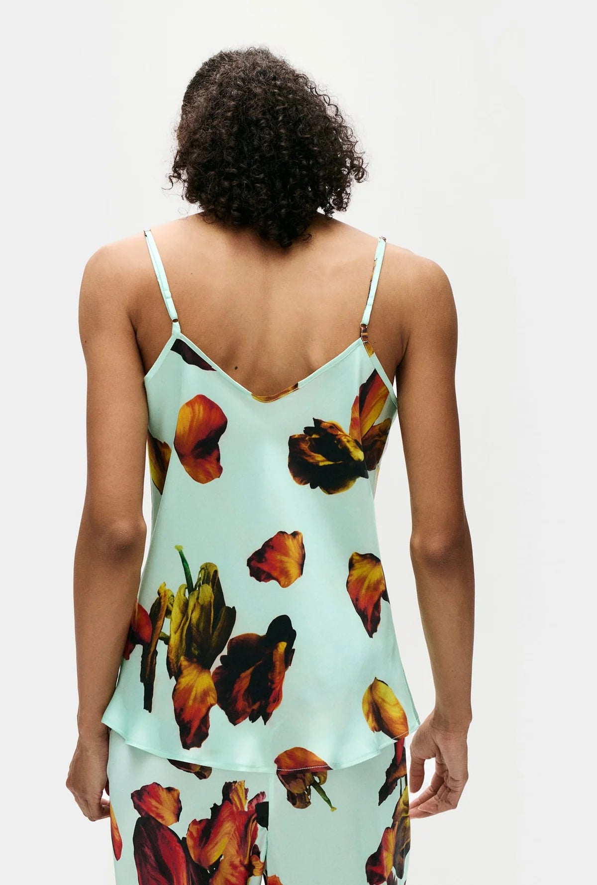 Bias Cut Cami Top - Tulipa Dew Floral Print Women's Tank Top | Perfect for Summer Outfits, Casual Wear & Layering