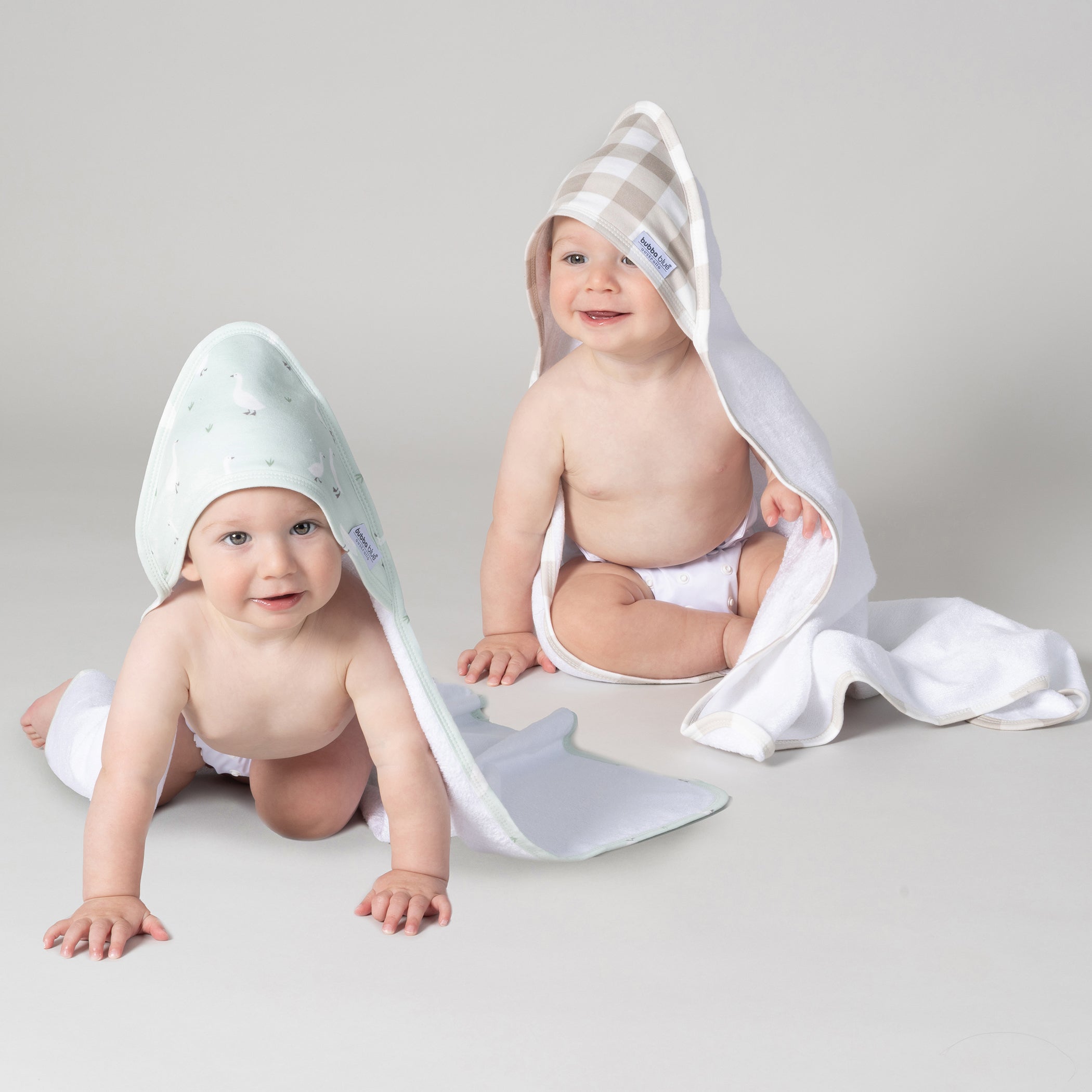 2-Pack Hooded Towel Set - Soft & Absorbent Olive/Taupe Bath Towels for Babies & Kids | Perfect for Bath Time, Swimming & Beach Outings