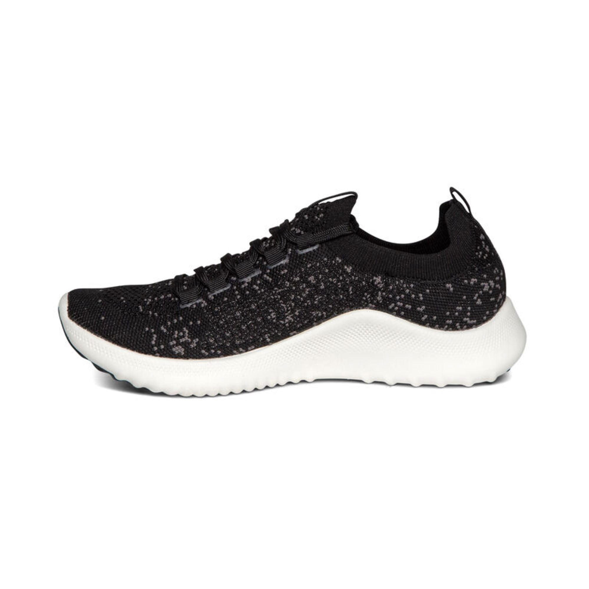 Aetrex Women's Carly Sparkle Orthopedic Arch Support Knit Sneakers - Comfortable Walking Shoes for Flat Feet, Plantar Fasciitis Relief - Perfect for Work, Travel & Everyday Wear