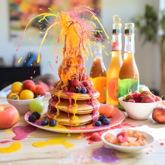 JazzUp® Mariachi Mango Real Fruit Syrup - 16 fl oz | Non-Alcoholic Drink Mixer, Pancake & Dessert Topping | Made with Real Mango, Strawberry & Banana | Perfect for Cocktails, Smoothies, Ice Cream & Breakfast