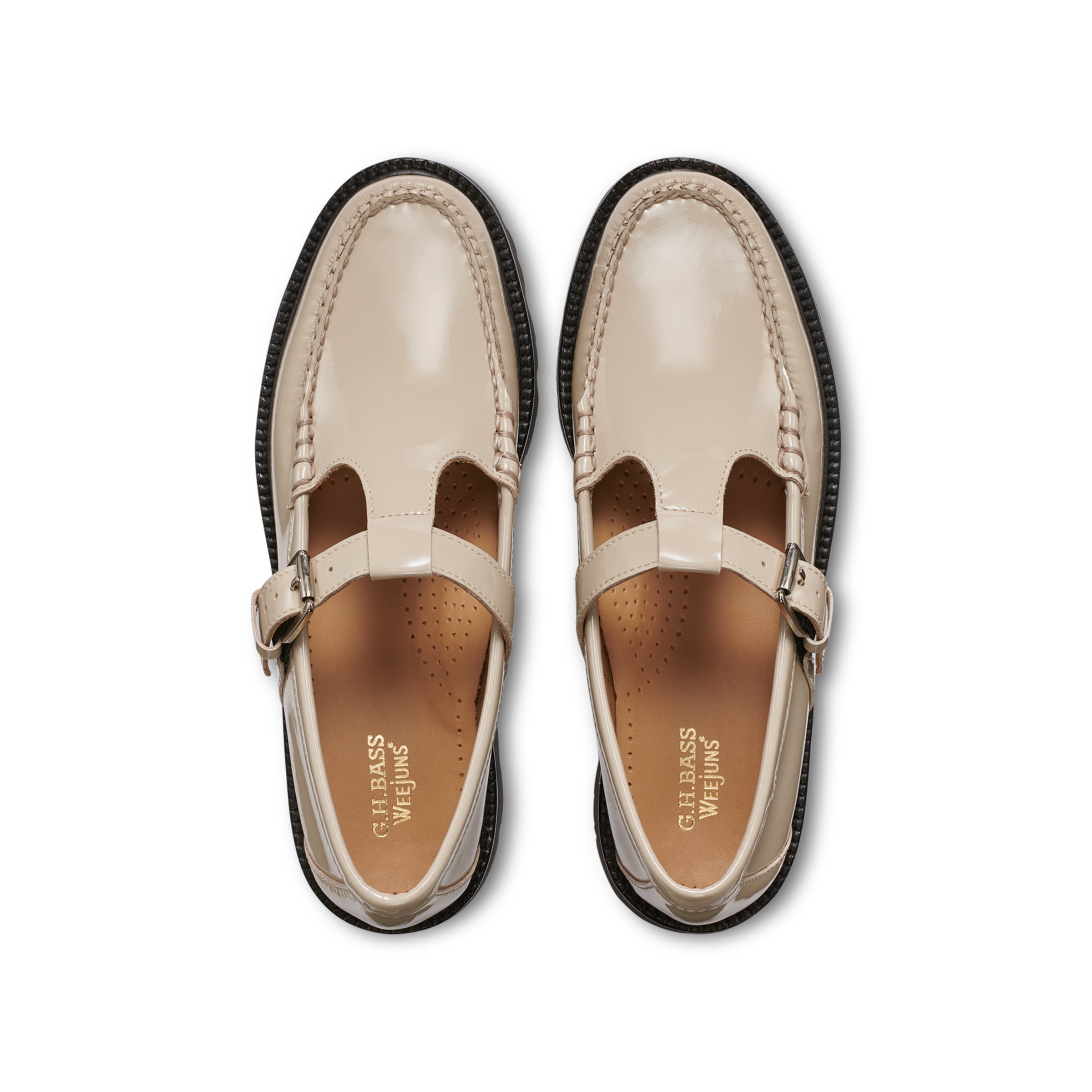 G.H. Bass Women's Mary Jane Super Lug Weejuns Loafers in Beige - Comfortable & Stylish Slip-On Shoes for Work, Casual Outfits & Everyday Wear