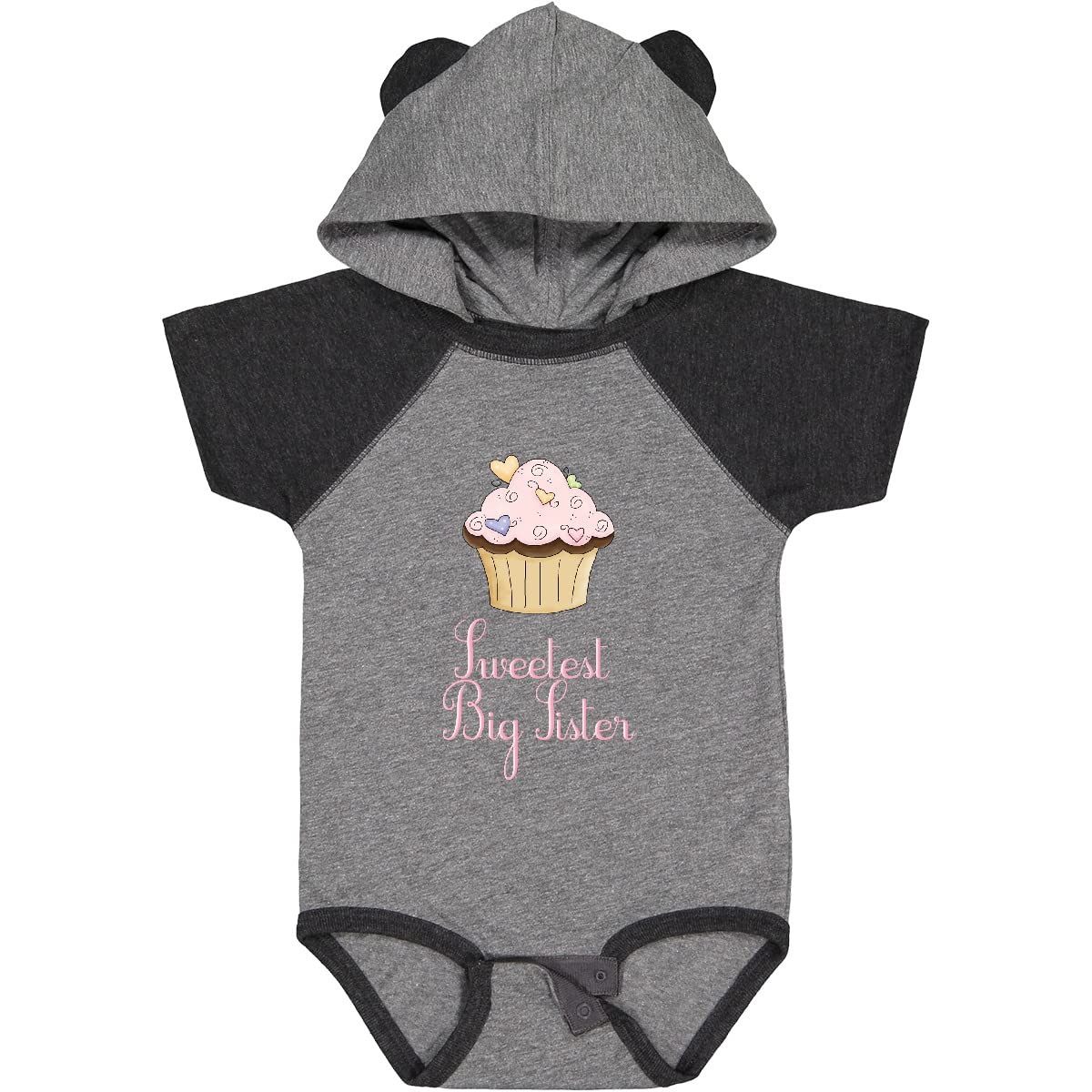 Inktastic Sweetest Big Sister Baby Bodysuit - Cute Sibling Outfit for Newborn & Toddler Girls - Perfect for Family Photos, Birth Announcements & Matching Sister Looks